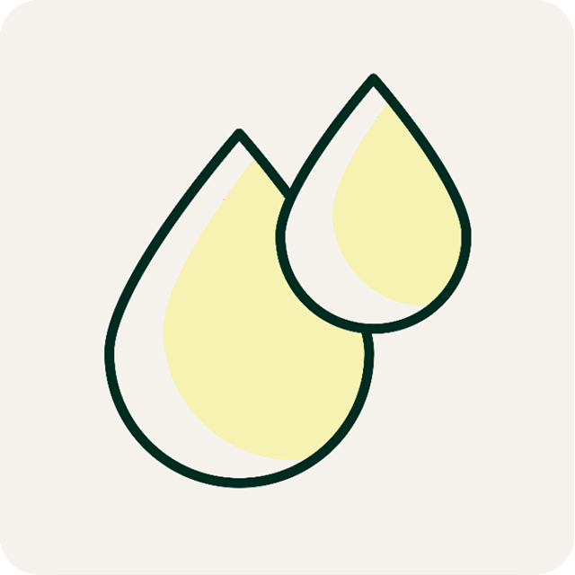 Two yellow drops. Illustration.