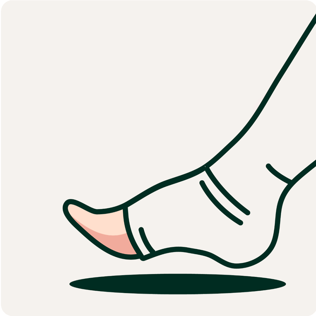 A foot with bandage. Illustration.